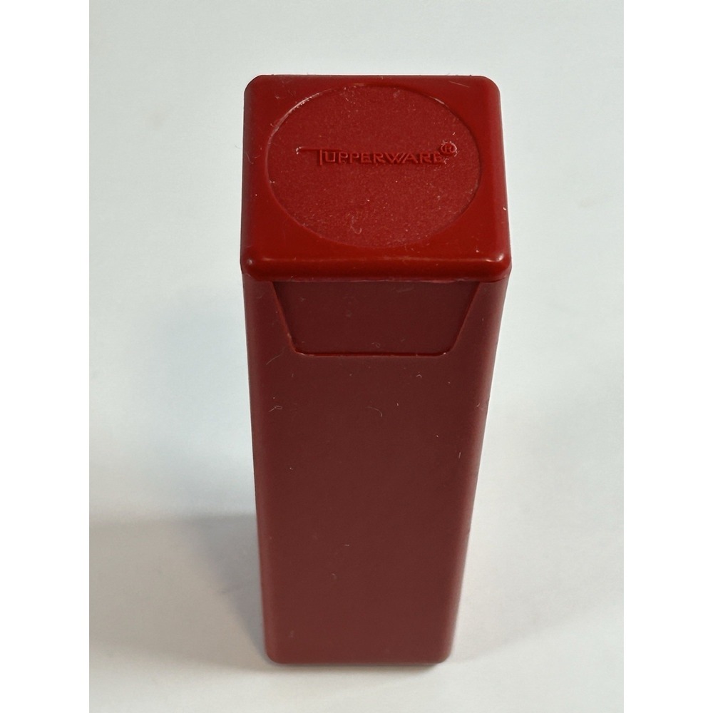 Vintage Tupperware Handy Keeper  1506 Red FlipTop Pocket Sz Toothpicks Gum Pills